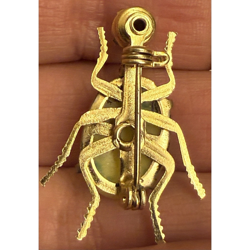 Vintage/Antique‎ Goldtone Rhinestone Bug/Insect Brooch 1.5" - Picture 3 of 7